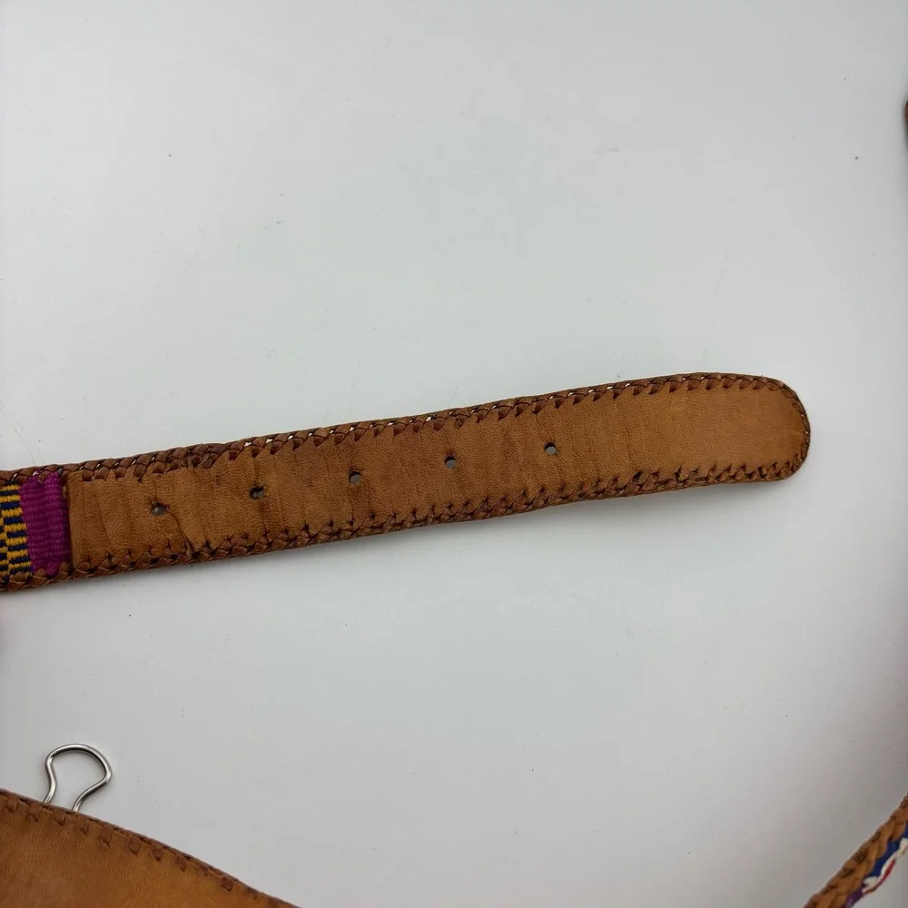 K'astajb'al Ltda. Woven Leather Belt 35